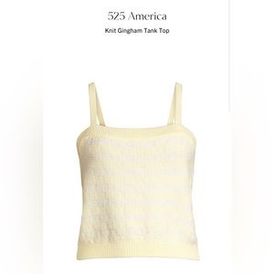 NWT 525 America | Knit Gingham Cropped Tank Top ~ XL